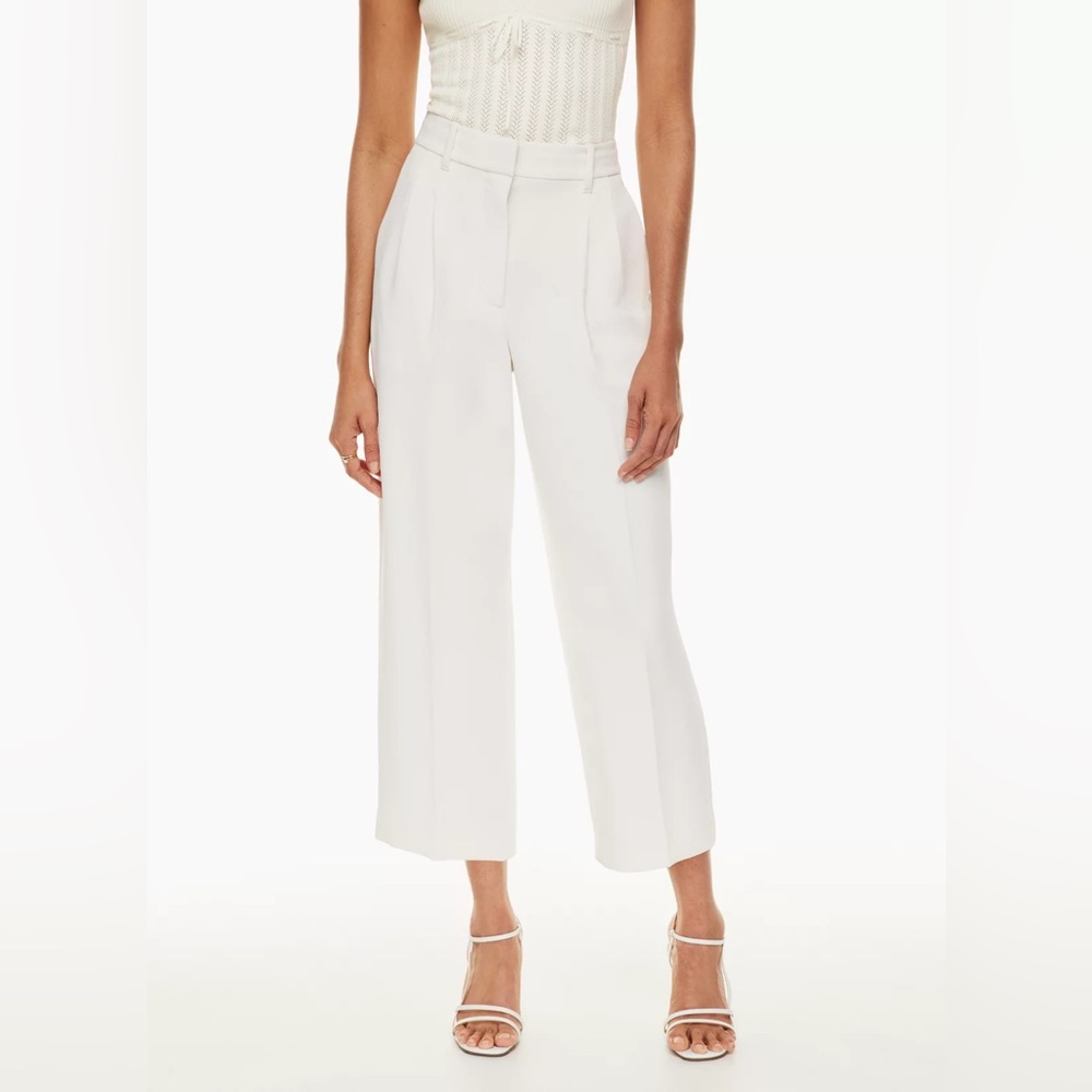 Aritzia Wilfred Effortless Cropped Pants in Light Birch (NWT)